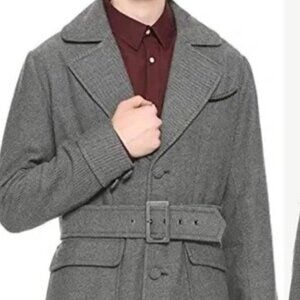 The Crimes of Grindelwald Men's Gray Herringbone Overcoat Fantastic Beast-L